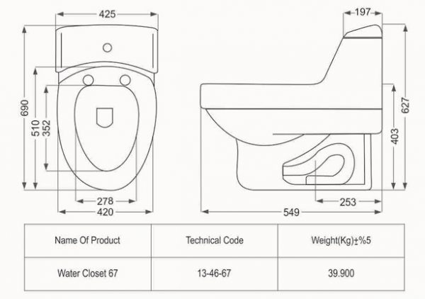 توالت فرنگی مدل الگانت
