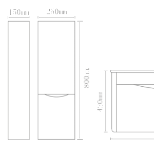 کابینت روشویی لوتوس مدل Alps-800 پلان