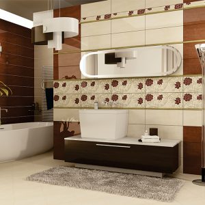 کاشی دیوار هرمس تبریز مدل 50×20 انیس زرشکی