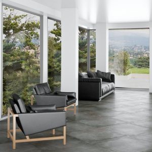 کاشی کف هرمس تبریز مدل 80×80 دیترویت گرافیت