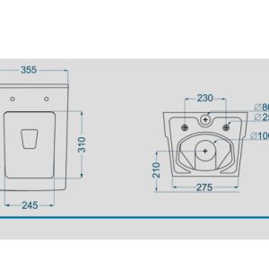 توالت فرنگی گلسار مدل وال هنگ آستر