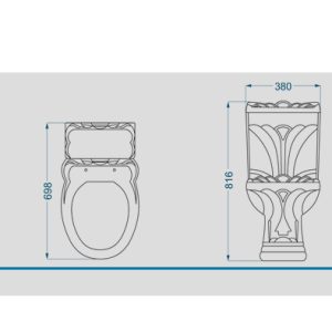توالت فرنگی گلسار مدل یاس