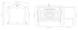 کابینت روشویی لوتوس مدل کلاسیک IMPERIAL