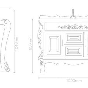 کابینت روشویی لوتوس مدل کلاسیک IMPERIAL