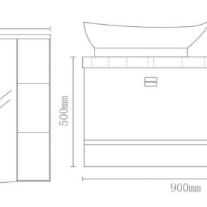 کابینت روشویی لوتوس مدل مدرن GINO