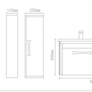 کابینت روشویی لوتوس مدل مدرن PV 3000 پلان