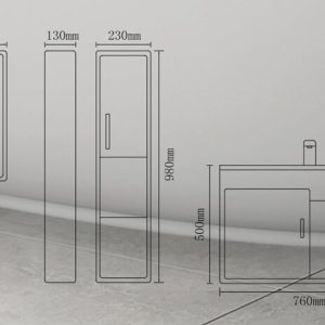 کابینت روشویی لوتوس مدل مدرن PV 750