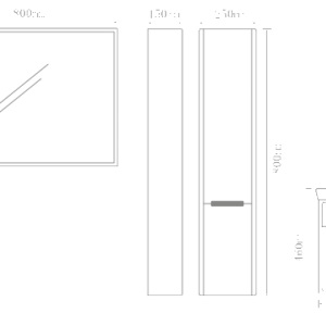 کابینت روشویی لوتوس مدل مدرن PV-9000-new